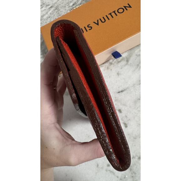 Auth. Louis Vuitton Monogram Red Empreinte Curieuse Long Wallet Box Dust Bag - Picture 9 of 16